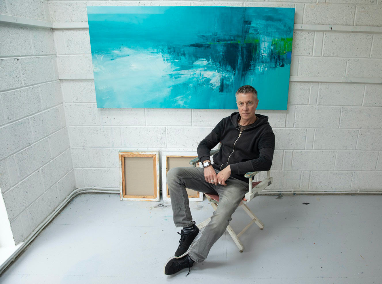 Neil Canning artist portrait in studio